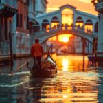 Séjour romantique à Venise avec gondoles et canaux